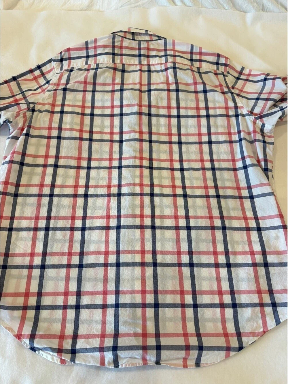 Banana Republic Navy/Red Plaid Button Down size XL